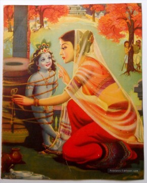 krishna Tableau Peinture - Radha Krishna 45 Hindou